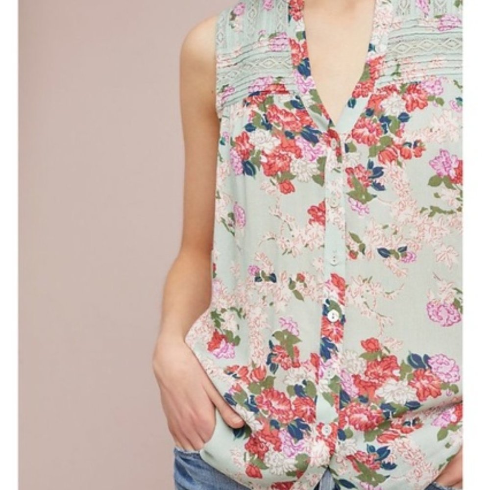 Meadow Rue by Anthropologie Floral High-Low Top